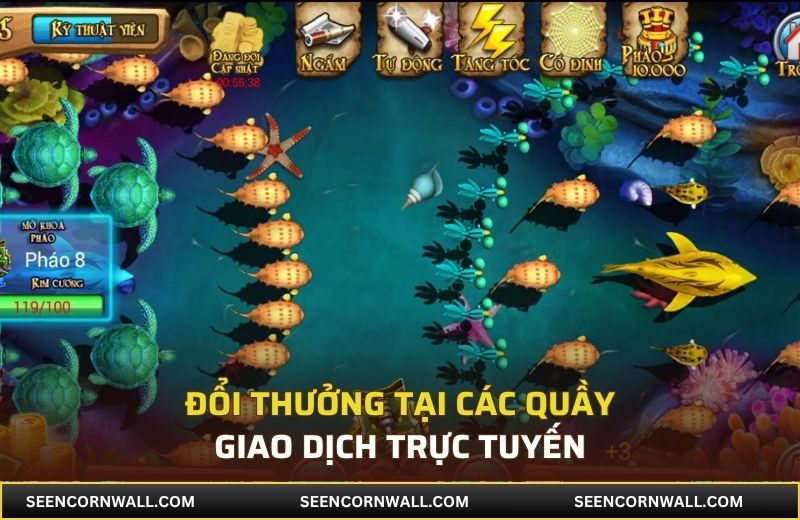 Đổi thưởng tại các quầy giao dịch trực tuyến